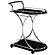 Elfman 2-shelve Serving Cart Chrome and Black by Coaster