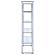 Larson 4-tier Bookcase Chrome and Clear by Coaster