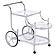Sarandon 3-tier Serving Cart Chrome and Clear by Coaster