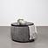 Tesoro Upholstered Round Lift Top Storage Ottoman Grey and Black by Coaster