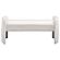 Peoria Velvet Upholstered Accent Bench Ivory by Coaster
