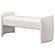 Peoria Velvet Upholstered Accent Bench Ivory by Coaster