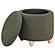 Valia Faux Sheepskin Upholstered Round Storage Ottoman Green by Coaster