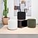 Zena Faux Sheepskin Upholstered Round Ottoman Green by Coaster