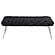 Ella Upholstered Tufted Bench Stainless Steel Legs Black by Coaster