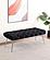 Ella Upholstered Tufted Bench Stainless Steel Legs Black by Coaster
