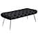 Ella Upholstered Tufted Bench Stainless Steel Legs Black by Coaster