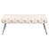 Ella Upholstered Tufted Bench Stainless Steel Legs Ivory by Coaster