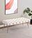 Ella Upholstered Tufted Bench Stainless Steel Legs Ivory by Coaster