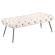 Ella Upholstered Tufted Bench Stainless Steel Legs Ivory by Coaster