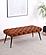 Ella Upholstered Tufted Bench Metal Legs Rust by Coaster