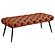 Ella Upholstered Tufted Bench Metal Legs Rust by Coaster
