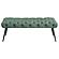 Ella Upholstered Tufted Bench Metal Legs Teal by Coaster