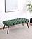 Ella Upholstered Tufted Bench Metal Legs Teal by Coaster