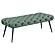 Ella Upholstered Tufted Bench Metal Legs Teal by Coaster