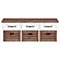 Alma 3-drawer Storage Bench Weathered Brown and White by Coaster