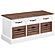 Alma 3-drawer Storage Bench Weathered Brown and White by Coaster