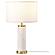 Lucius Drum Shade Bedside Table Lamp White and Gold by Coaster