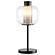Ingrid Glass Shade Bedside Table Lamp Black by Coaster