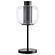 Ingrid Glass Shade Bedside Table Lamp Black by Coaster