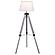 Dayton Adjustable Empire Shade Tripod Floor Lamp Grey by Coaster
