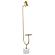 Jodie Round Base Floor Lamp Antique Brass and Grey by Coaster