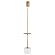 Jodie Round Base Floor Lamp Antique Brass and Grey by Coaster