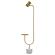 Jodie Round Base Floor Lamp Antique Brass and Grey by Coaster