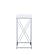 Edmund Accent Table with X-cross Glossy White and Chrome by Coaster