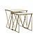 Bette 2-piece Nesting Table Set White and Gold by Coaster