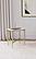 Baldwin Rectangular Marble Top Side Table White and Gold by Coaster