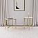 Baldwin Rectangular Marble Top Side Table White and Gold by Coaster