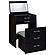 Danbury 3-Drawer Makeup Vanity and Stool Set Black High Gloss by Coaster