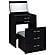 Danbury 3-Drawer Makeup Vanity and Stool Set Black High Gloss by Coaster
