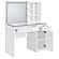 Flora 2-Drawer Vanity Set w/LED Mirror White High Gloss by Coaster