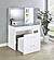 Flora 2-Drawer Vanity Set w/LED Mirror White High Gloss by Coaster