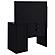 Flora 2-Drawer Vanity Set w/LED Mirror Black High Gloss by Coaster