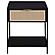 Amherst 1-drawer Radio Weave Cane Metal Bedside Table Black by Coaster