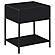 Amherst 1-drawer Radio Weave Cane Metal Bedside Table Black by Coaster