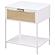 Amherst 1-drawer Radio Weave Cane Metal Bedside Table White by Coaster