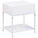Amherst 1-drawer Radio Weave Cane Metal Bedside Table White by Coaster