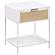 Amherst 1-drawer Radio Weave Cane Metal Bedside Table White by Coaster