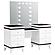Talei 6-drawer Vanity Set w/Hollywood Lighting Black and White by Coaster