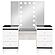 Talei 6-drawer Vanity Set w/Hollywood Lighting Black and White by Coaster
