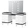 Talei 6-drawer Vanity Set w/Hollywood Lighting Black and White by Coaster