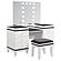 Talei 6-drawer Vanity Set w/Hollywood Lighting Black and White by Coaster