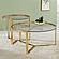 Delia 2-piece Round Nesting Table Clear and Gold by Coaster