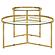 Delia 2-piece Round Nesting Table Clear and Gold by Coaster