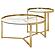 Delia 2-piece Round Nesting Table Clear and Gold by Coaster