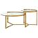 Delia 2-piece Round Nesting Table Clear and Gold by Coaster